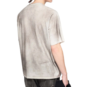 T-shirt Homme Oversize à Manches Courtes Col Rond Tie-Dye Couleur Unie Design Vierge Style Urbain Tricoté 100% Coton - Product Image 3