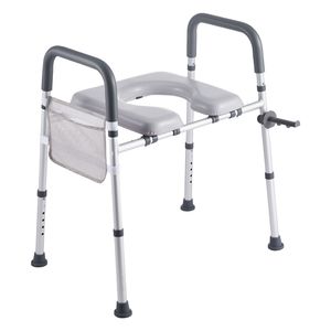 Adjustable Height Width Commode <b>Cushion</b> <b>Padded</b> Elevated Toilet Seat R 400 Lbs Load Capacity Modern Style 400 Lbs Load Capacity - Product Image 2