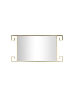 Modern Rectangular Brass Wall <b>Mirror</b> With Decorative Frame For Living Room Bedroom Accent - Product Image 3