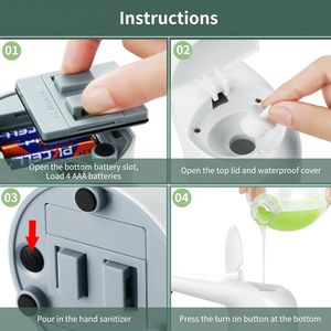 Distributeur automatique de savon pour les mains sans contact, blanc, à induction infrarouge intelligente, 16,9 oz, rechargeable par USB, pour cuisine et salle de bain - Product Image 5