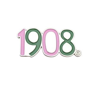 1908 Gold Lapel <b>Pin</b> Elegant <b>Metal</b> Number Brooch Classic Commemorative Badge Women Fashion Accessory for Suit Shirt Scarf Hat - Product Image 4