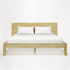 High Quality Rubberwood Bed <b>Frame</b> Tool-Free Assembly Japanese Joinery Platform Queen size Platform Beds Simple Bedroom Furniture - Product Image 1