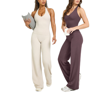 <b>Seamless</b> Yoga Set <b>Women</b> Sportswear 3 Piece Solid Mint Green Crop Top Mid Elastic Waist <b>Leggings</b> Full Length Spandex/Nylon Quick - Product Image 6