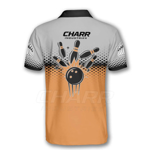 Breathable Anti-Bacterial Quick Dry Plus Size Polyester <b>Bowling</b> Jersey with Custom Logo Design for Indoor/Outdoor Use - Product Image 3