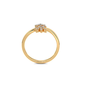 Bague solitaire en diamant cultivé en laboratoire certifié IGI, taille brillant rond, couleur F, clarté VS1, 1,0 carat, or jaune 14 carats, bague de fiançailles - Product Image 2
