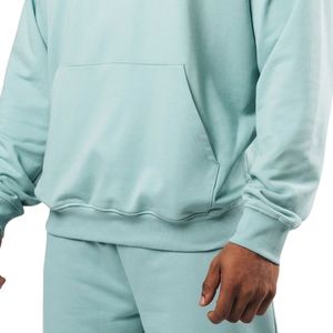 Sweat-shirt à capuche vert menthe pour homme, en molleton épais, à manches longues, décontracté, pour la gym, l'entraînement, le sport et le streetwear - Product Image 3