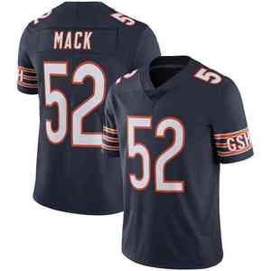Camiseta de Fútbol Americano con Cuello en V para Hombre de los Chicago Bears, Tejido Tackle Twill Cosido, Absorbente de Humedad, Corte Regular, Manga Corta, 100% Poliéster - Product Image 3