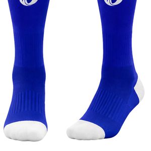 Blue and White Soccer Team Socks Long <b>Knee</b> <b>High</b> Athletic Football Training Socks Sports Game Socks for Kids Men Women - Product Image 3