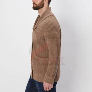 Ropa de exterior para hombre, cárdigan ligero de punto, manga larga, con botones, suave y cálido. - Product Image 4