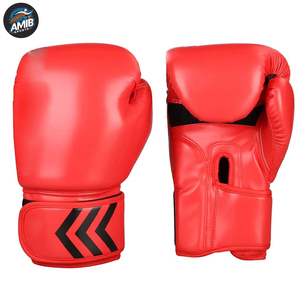 Guantes de Boxeo Profesionales de Cuero con Logotipo Personalizado de Buena Calidad, con Absorción de Humedad, Cierre de Gancho y Bucle Unisex, Talla Grande, Transpirables - Product Image 2