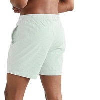 Hoge kwaliteit op maat gemaakte logo ademende snel drogende mid-waist canvas heren casual zwemshorts met trekkoord sluiting, op maat gemaakte kleur