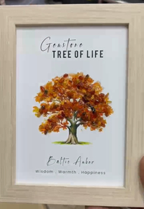 ภาพต้นไม้แกะสลักจากหินอาเกตแท้ในกรอบสีสวยงาม เหมาะสำหรับวันวาเลนไทน์และวันอีสเตอร์ - Product Image 4