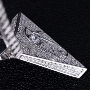 จี้สร้อยคอผู้ชายแบบฮิปฮอปประดับเพชรโมอิสซาไนต์รูปดวงตาแห่งฮอรัส ดีไซน์หรูหราเคลือบทองคำ - Product Image 3