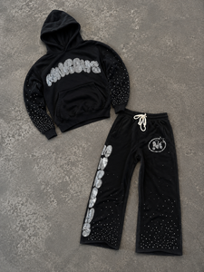 Sudadera con capucha y cremallera de felpa francesa ligera, lavado vintage, alta densidad para conjuntos deportivos premium de pierna ancha, 100% algodón - Product Image 2