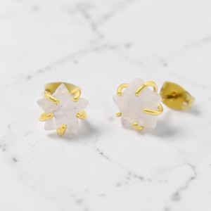 Wholesale Luxury Brass Star Shaped <b>Stud</b> <b>Earrings</b> for Women Rainbow Moonstone <b>Studs</b> Prong Setting Gold Plated Fashion Jewelry - Product Image 1