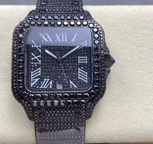 Reloj de cuarzo analógico elegante con diamantes de moissanita para hombre, ideal para uso casual y como regalo premium, colección de relojes premium. - Product Image 2