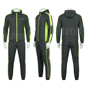 Men's Black <b>Rainbow</b> Tracksuit Set Full Sleeve Zipper Stand Collar Sporty Regular Fit Polyester Autumn Wear Side Pockets - Product Image 3