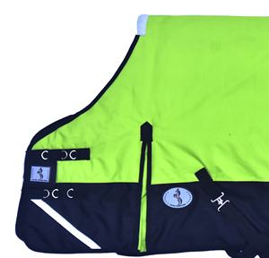2023 Venta caliente verde 1200D Invierno Turnout Alfombra Caballos Cuello estándar Forro de nailon Fleece Ripstop Dressage Uso Logotipo personalizado Indio - Product Image 3