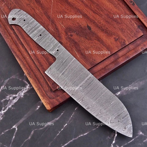 Couteau de Chef Santoku en Acier Damas Fait Main, Lame Vierge, Manche Plein, Couteaux de Cuisine Japonais, Fourniture de Matériaux, Vente en Gros, Meilleur Prix - Product Image 3