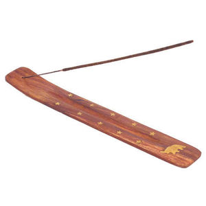 Porta Incienso de Madera y Latón con Acabado Natural para el Hogar, Uso Festivo y de Aromaterapia, Hecho a Mano, de Alta Calidad - Product Image 1