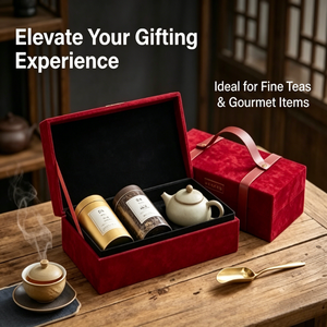 Hot Rts 2026 Luxury Custom Garden Wedding Candy <strong>Box</strong> with Handle Luxury Gold Foil Velvet Chocolate <strong>Present</strong> Packaging <strong>Gift</strong> <strong>Box</strong> - Product Image 5