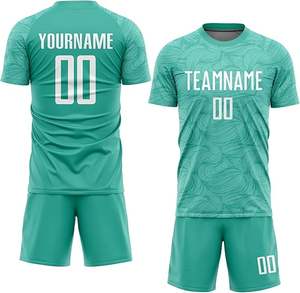 Uniformes de Entrenamiento de Fútbol Personalizados para Hombre, 100% Poliéster, Manga Corta, Servicio OEM, Logotipo Personalizado, Jersey de Fútbol Estampado al por Mayor - Product Image 6