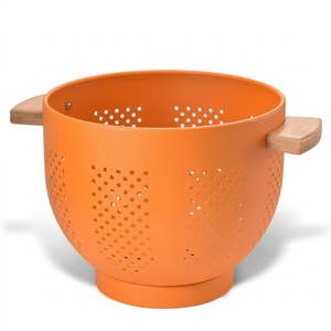 Passoire profonde en acier inoxydable à bord intérieur avec passoire de luxe de couleur unique pour la cuisine et la maison - Product Image 1