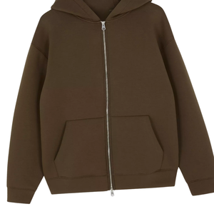 Zipper Custom Factory Wholesale Printed Solid Lined 100% Cotton Winter Woven Hoodie for Women and <b>Men</b> - Product Image 1