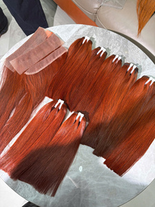 ผมต่อแบบเส้นตรง 100% ผมแท้เวียดนาม สีออมเบร น้ำตาลประกายบลอนด์ สีเปียโน ผมแท้แบบเป็นมัด - Product Image 3