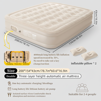 Matelas Gonflable Moderne Pliable avec Pompe Intégrée, Taille Simple, Durable, Personnalisable avec Logo – Idéal pour le Camping, le Salon et la Chambre à Coucher