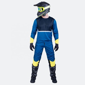 Tenue de course de motocross, équipement de moto tout-terrain de haute qualité, combinaison de motocross, ensemble 2 pièces, tissu respirant en maille tout-terrain - Product Image 1