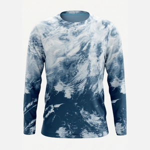 Chemises de pêche pour hommes avec logo personnalisé, 100% polyester, protection UV UPF50, manches longues UPF50+, séchage rapide, respirantes, vêtements de pêche en jersey - Product Image 1