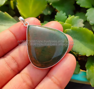 Bloodstone Designer <b>Pendant</b> Necklace 925 Sterling Silver Gemstone <b>Pendant</b> Unique Handcrafted Bridal Wedding Jewelry Gift for Her - Product Image 1