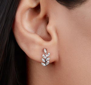 Boucles d'oreilles en diamant de laboratoire plaqué or vintage en gros, certifiées IGI, design personnalisé en forme de goutte pour femme - Cadeau d'anniversaire de mariage - Product Image 3