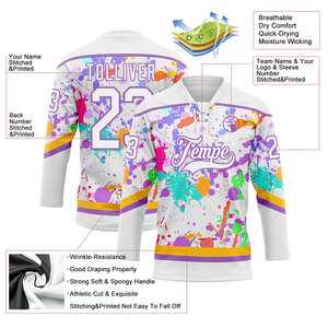 Custom Design Printed <b>Ice</b> Hockey Jersey New Style <b>Ice</b> Hockey Jersey Breathable Custom Fashion OEM Cheap Price Quick Dry - Product Image 2