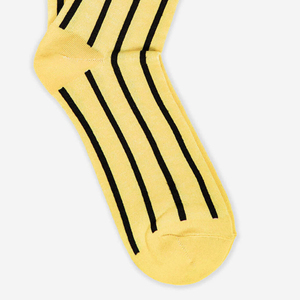 Men's Yellow Striped Ankle <b>Socks</b> Knitted Regular Fit Patterned <b>Sock</b> Design Your Own Custom Men's Casual <b>Socks</b> - Product Image 3