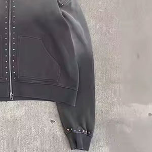 Ensemble de survêtement pour homme 100% strass de haute qualité, style USA, luxueux et scintillant, avec sweat à capuche et pantalon, tenue élégante - Product Image 5