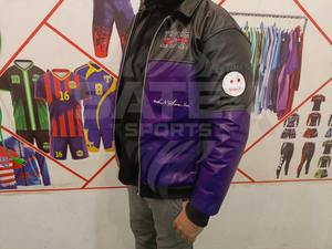 Hot Selling OEM/ODM Unisex Leather <b>Jackets</b> High Street Vintage <b>Patchwork</b> Embroidery Eco-Friendly Windproof Breathable Stand - Product Image 6