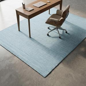 Alfombra de Lana de Lujo Azul Claro, Tejida a Mano, Diseño Minimalista con Textura Lisa, Alfombra Decorativa para Sala de Estar y Dormitorio - Product Image 3
