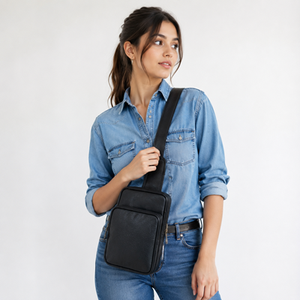 New Design Unisex Stylish Genuine Leather Shoulder Travel <b>Bag</b> Handbag Multi Uses Money <b>Bag</b> Stylish Useful <b>Bags</b> - Product Image 6