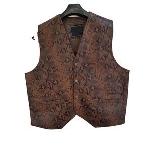 PU Crocodile Texture Cuir Biker Gilet Moto Moto Gilet Élégant et Durable Style Mexicain Gilet pour les Cavaliers - Product Image 1
