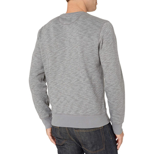 Sweat-shirt gris tendance pour homme, col rond, coupe classique, en coton tricoté, couleur unie, décontracté, pour l'automne, respirant - Product Image 6