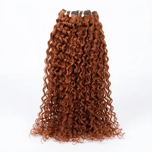 Peluca de Cabello Humano 100% Remy con Trama Completa, Rizada, con Mechas, Larga, Marrón, Textura Ondulada Natural, Personalizable - Product Image 3