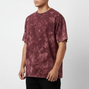 T-shirt Homme 100% Coton de Luxe 300 GSM Unisexe Col Montant Personnalisable Logo Vierge Coupe Oversize Boxy Épais Vente en Gros - Product Image 3