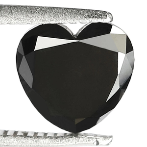 En Stock, Diamantes Negros Naturales Tratados de 1ct y 2ct, Corte Corazón, Calidad AAA, Diamantes Sueltos con Corte Excelente para Joyería - Product Image 2