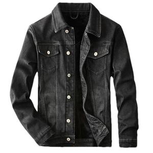 Conjunto de Chaqueta y Pantalones de Mezclilla Cruda Casual de Invierno para Hombre, Personalizado y Cómodo, Estilo Vintage - Product Image 2