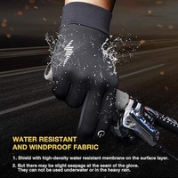 Gants de course unisexes à doigts entiers en nylon compatibles avec les écrans tactiles, gants de cyclisme d'extérieur noirs