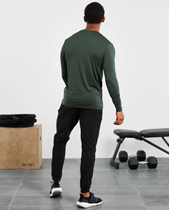 Bulk Men’s Relaxed Fit Training T-Shirts Factory Direct Cotton Gym Tops, OEM/ODM Custom Logo Printing, Wholesale Sportswear - Product Image 6
