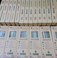 Pailles en roseau 100% naturelles et biodégradables, certifiées Green Future, pour diamètres de 13 à 20 cm, 5 à 8 mm, accessoires écologiques