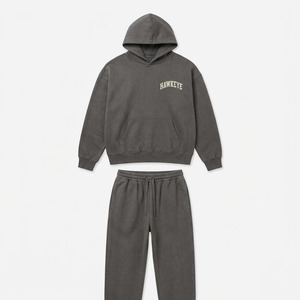 Conjunto Deportivo Hawk Eye para Hombre, Sudadera con Capucha de Forro Polar, Corte Ajustado, Transpirable, Color Sólido, Etiqueta Personalizada, Nuevo Modelo de Invierno - Product Image 6